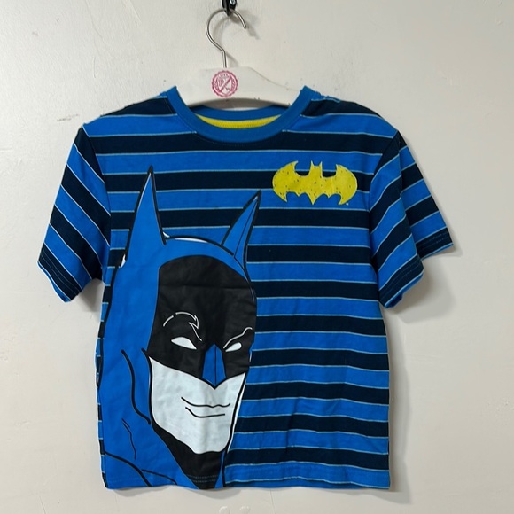 Blue Striped Batman T-Shirt justice league - Picture 1 of 2